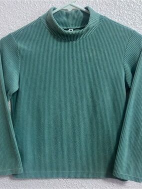 Uniqlo Ribbed Turtleneck Sweater - Seafoam Green